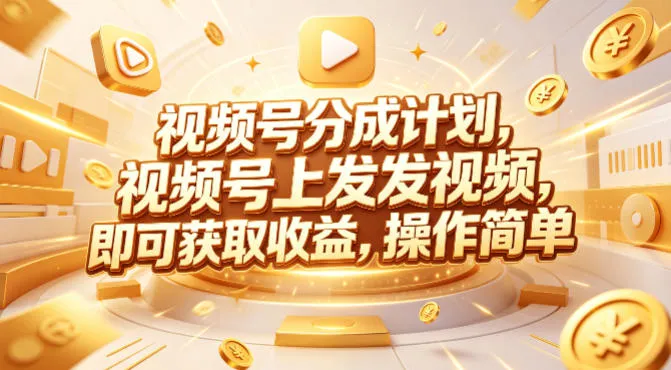 视频号分成计划，599元众筹的Red团队课程，视频号上发发视频，即可获取收益，操作简单-33资源网