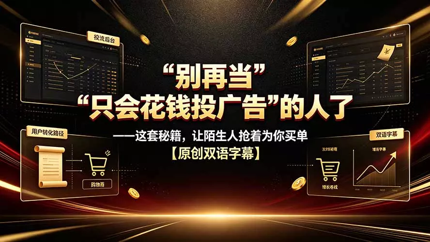 别再当“只会花钱投广告”的人了——这套秘籍,让陌生人抢着为你买单【原创双语字幕】-33资源网