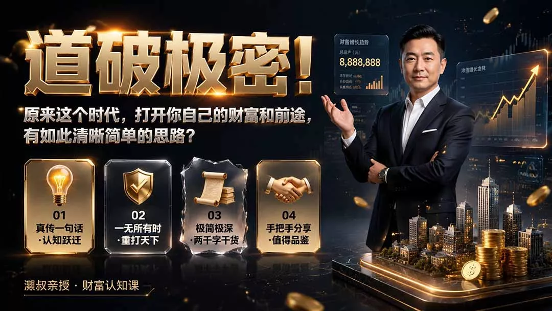 付费文章:道破极密!原来这个时代,打开你自己的财富和前途,有如此清晰简单的思路?-33资源网