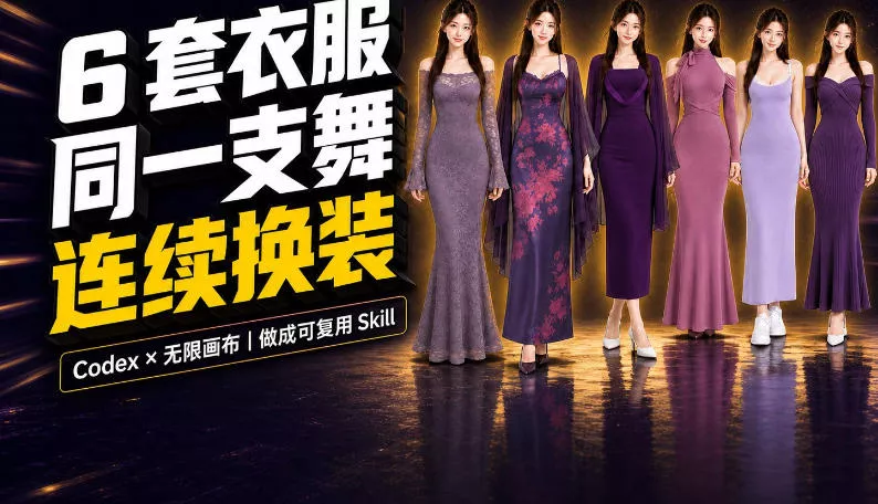 同一支舞,6套衣服按顺序切换:我把服装换装视频做成了一个Skill-33资源网
