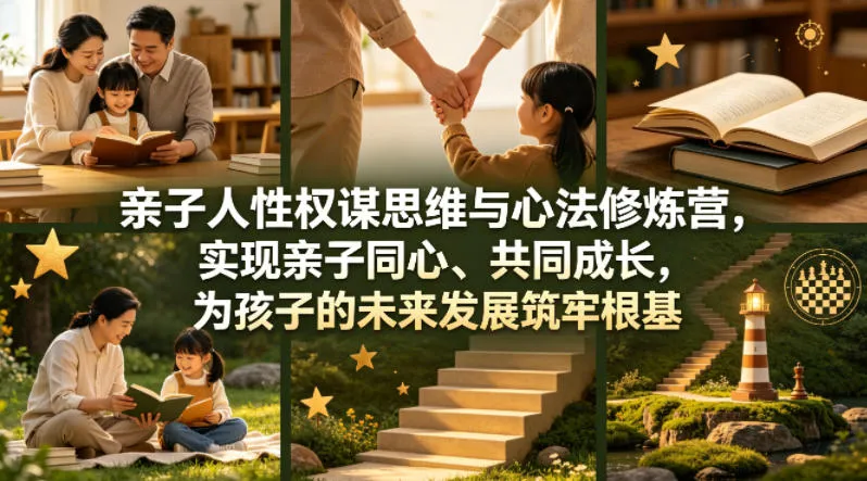 亲子人性权谋思维与心法修炼营，实现亲子同心、共同成长，为孩子的未来发展筑牢根基【音频】-33资源网