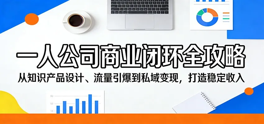 一人公司商业闭环全攻略：从知识产品设计、流量引爆到私域变现，打造稳定收入-33资源网