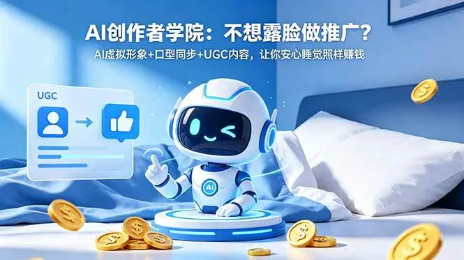 （18599期）AI创作者学院：不想露脸做推广？AI虚拟形象+口型同步+UGC内容，让你安心睡觉照样赚钱-33资源网