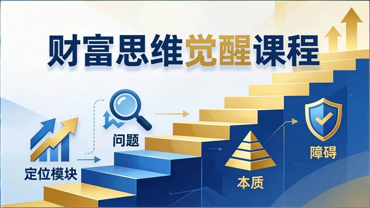 （17872期）财富思维觉醒第十期：3天大课四大模块，精准定位问题看清本质，扫清人生障碍-33资源网