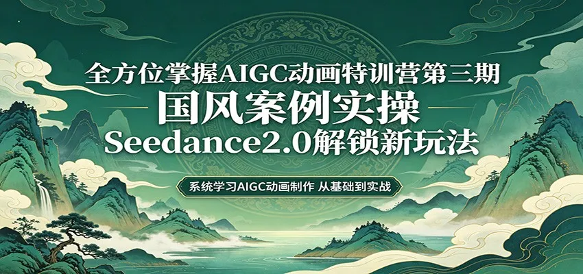 零基础AIGC动画精通第三期：国风案例实操，Seedance2.0解锁新玩法-33资源网