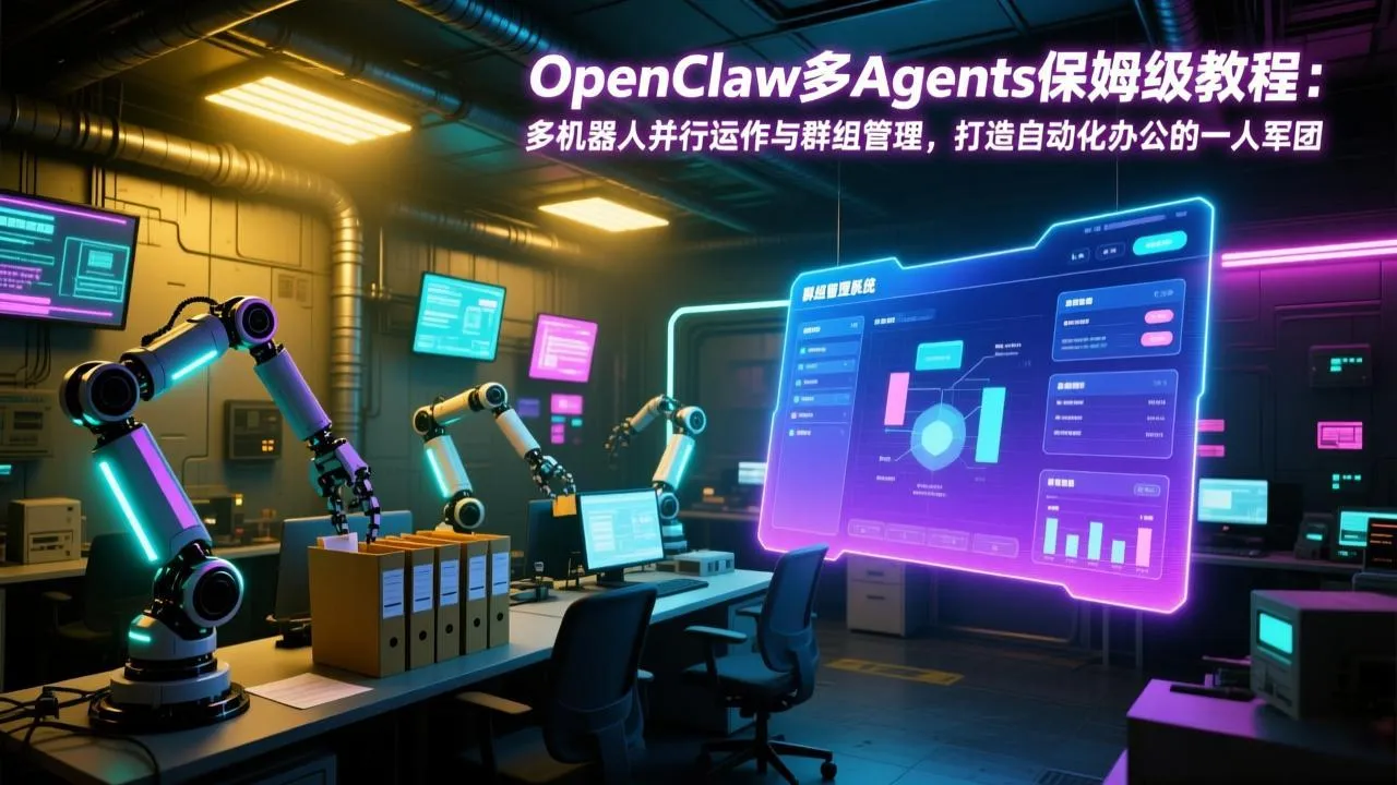OpenClaw多Agents保姆级教程：多机器人并行运作与群组管理，打造自动化办公的一人军团-33资源网