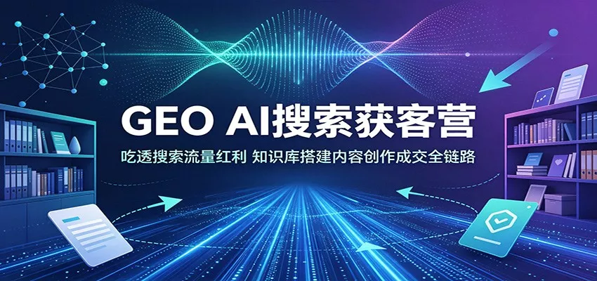 GEO AI搜索获客营：吃透搜索流量红利，知识库搭建内容创作成交全链路-33资源网