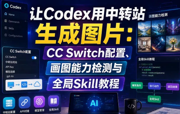 让Codex用中转站生成图片:CC Switch配置、画图能力检测与全局Skill教程-33资源网