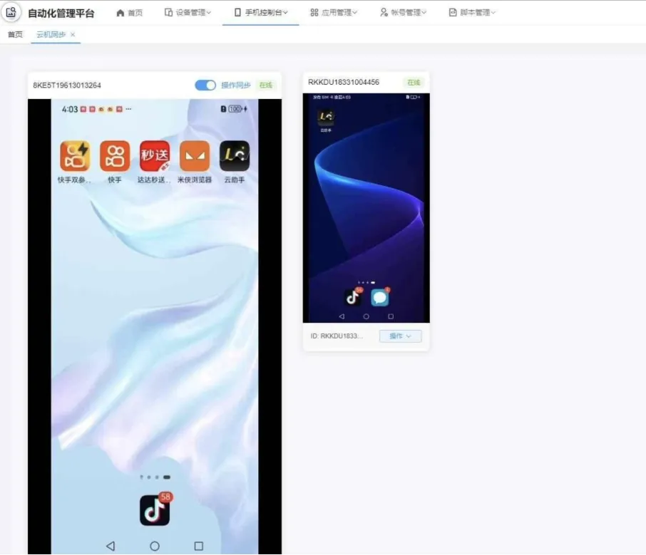 云手机群控系统源码 云手机多开群控 自动化管理程序源码-33资源网