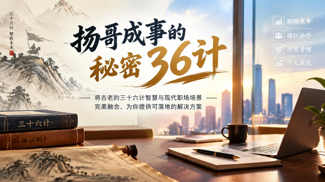扬哥成事的秘密36计，将古老的三十六计智慧与现代职场场景完美融合，为你提供可落地的解决方案-33资源网