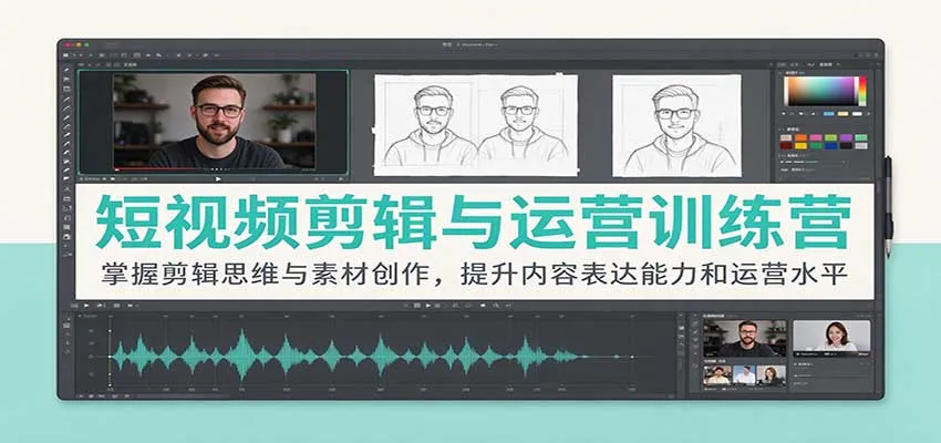 短视频剪辑与运营训练营:掌握剪辑思维与素材创作,提升内容表达能力和运营水平-33资源网