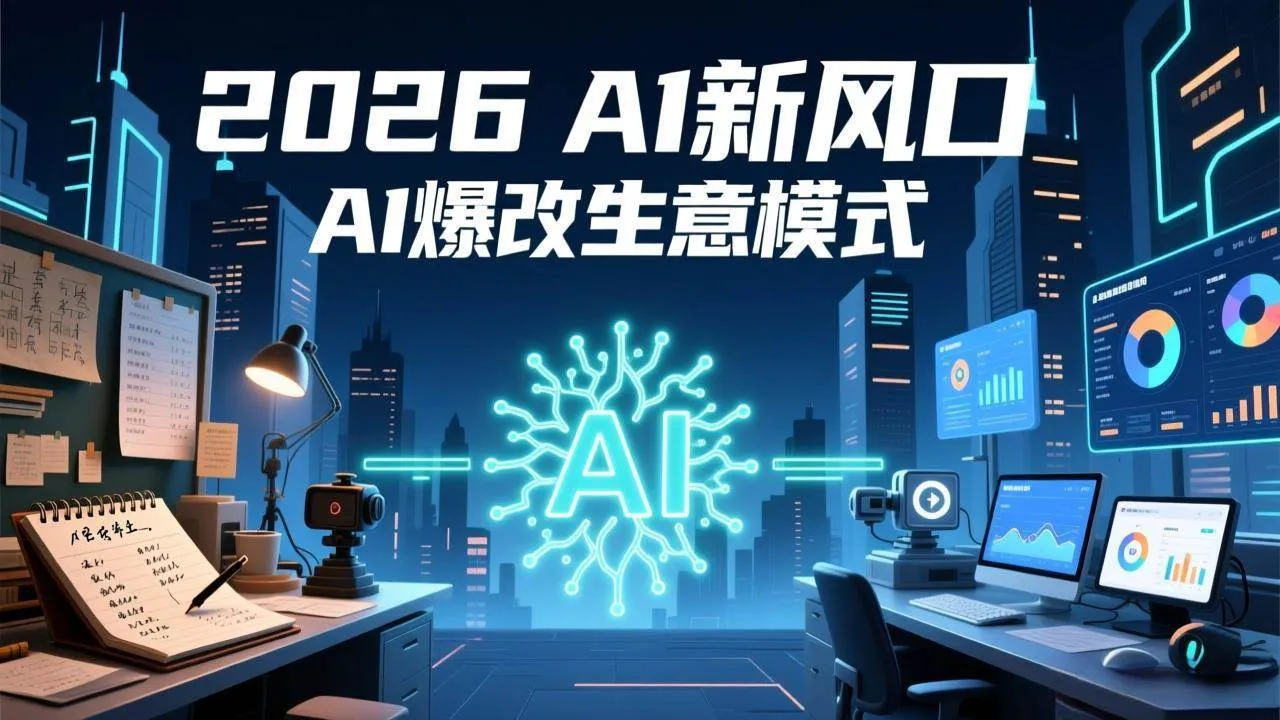（17478期）2026年AI创富新风口，用人工智能爆改你的生意模式，从短视频到直播全面降本增效抢占先机-33资源网
