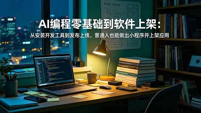 （19109期）AI编程零基础到软件上架：从安装开发工具到发布上线，普通人也能做出小程序并上架应用商店-33资源网