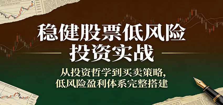 稳健股票低风险投资实战：从投资哲学到买卖策略，低风险盈利体系完整搭建-33资源网