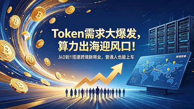 Token需求大爆发,算力出海迎风口!从0到1搭建跨境新商业,普通人也能上车-33资源网
