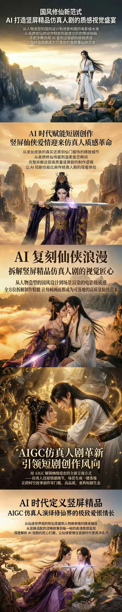 AIGC 仿真人短剧创作革新，解锁仙侠爱恋全新呈现，一键出高质场景，零门槛打造爆款剧集-33资源网