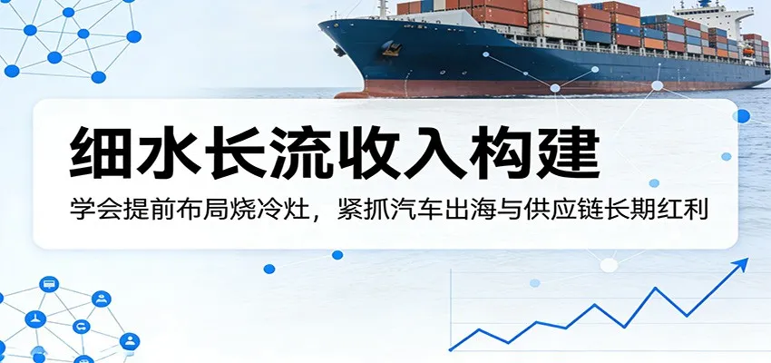 付费文章：细水长流收入构建，学会提前布局烧冷灶，紧抓汽车出海与供应链长期红利-33资源网