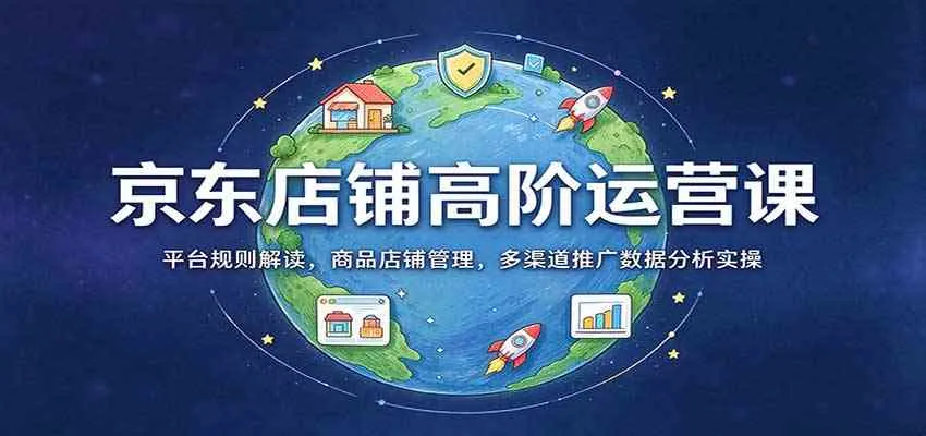 京东店铺高阶运营课：平台规则解读，商品店铺管理，多渠道推广数据分析实操-33资源网