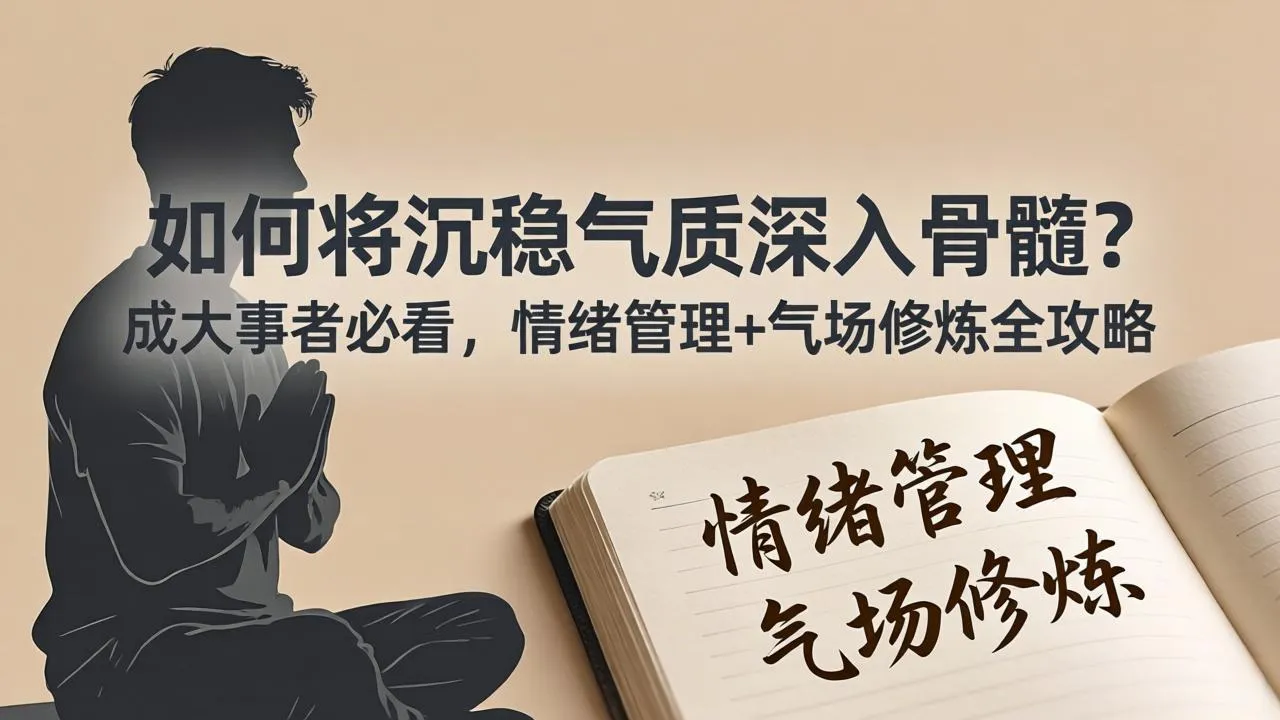 付费文章：如何将沉稳气质深入骨髓？成大事者必看，情绪管理+气场修炼全攻略-33资源网