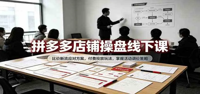 拼多多店铺操盘线下课:比价断流应对方案,付费投放玩法,掌握活动调价策略 拼多多店铺操盘线下课:比价断流应对方案,付费投放玩法,掌握活动调价策略