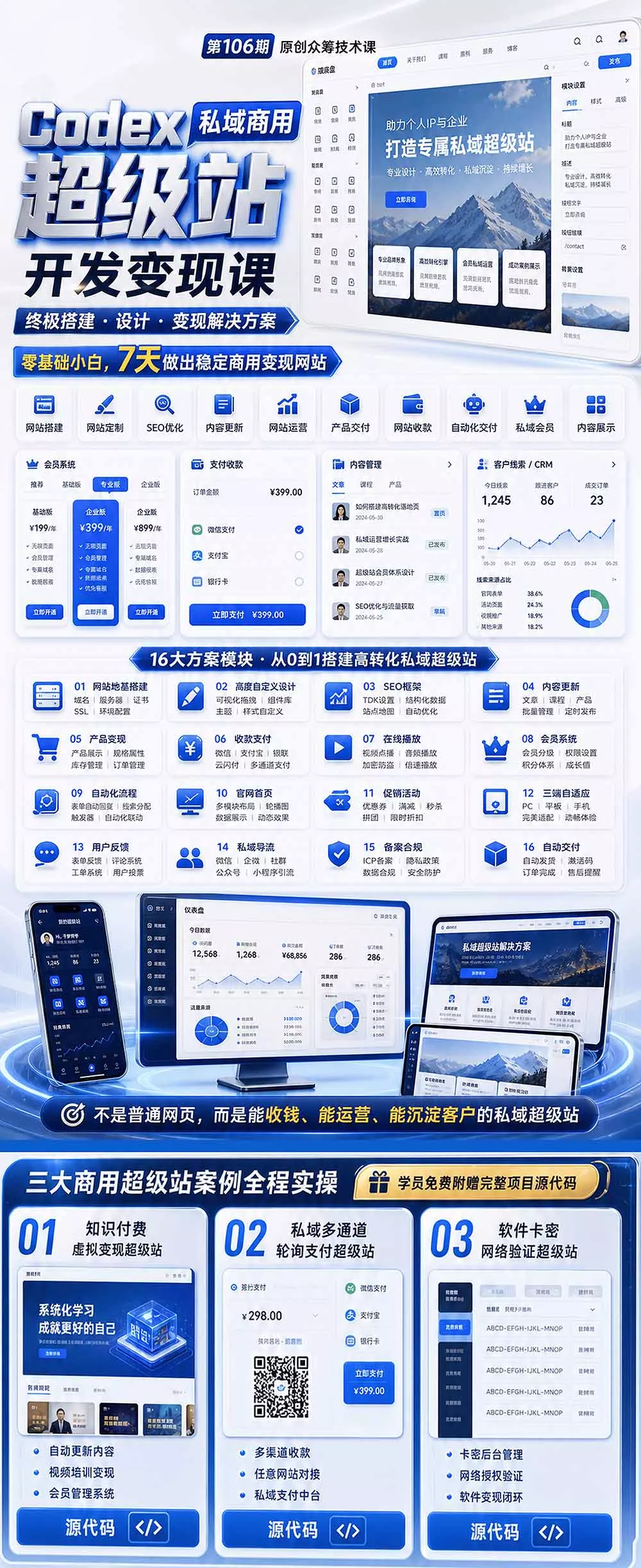 Codex私域商用超级站Ai开发变现课106期-更新0630：不是普通网站，而是能收钱，能运营，能沉淀客户的私域超级站-33资源网