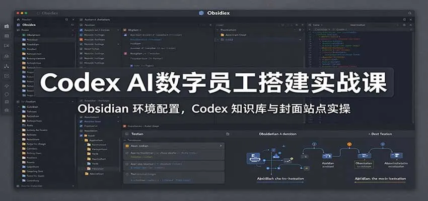 Codex AI数字员工搭建实战课：Obsidian 环境配置，Codex 知识库与封面站点实操-33资源网