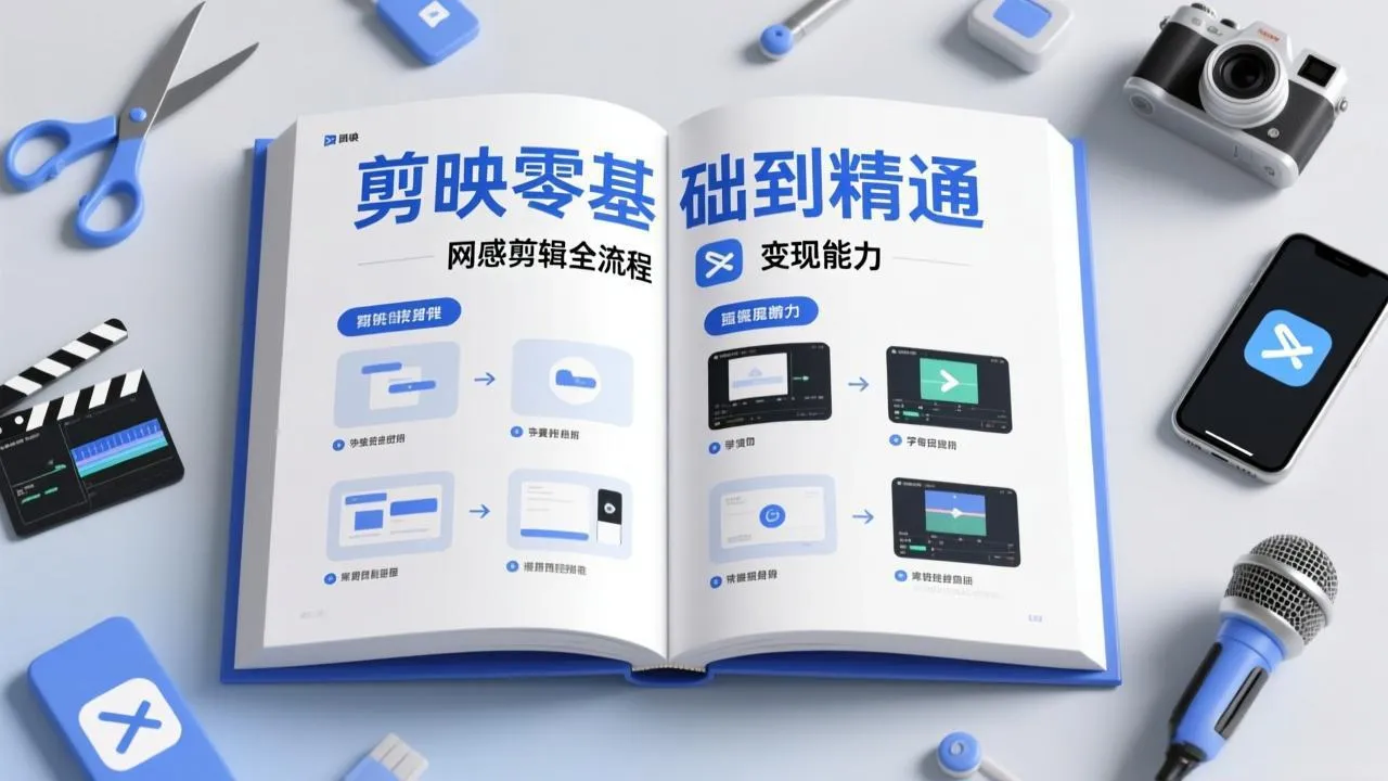 剪映零基础也能快速上手，从入门到精通掌握网感剪辑全流程，掌握能直接变现的剪辑能力-33资源网