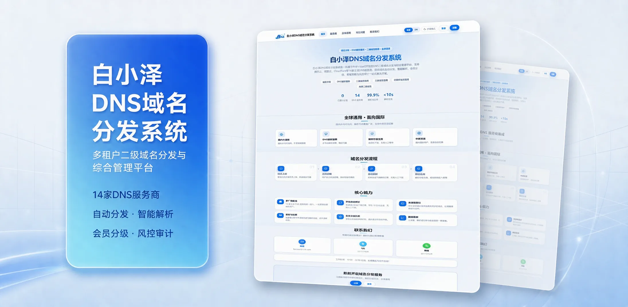 白小泽DNS域名分发系统 公测版 v1.0.0 白小泽DNS域名分发系统 公测版 v1.0.0