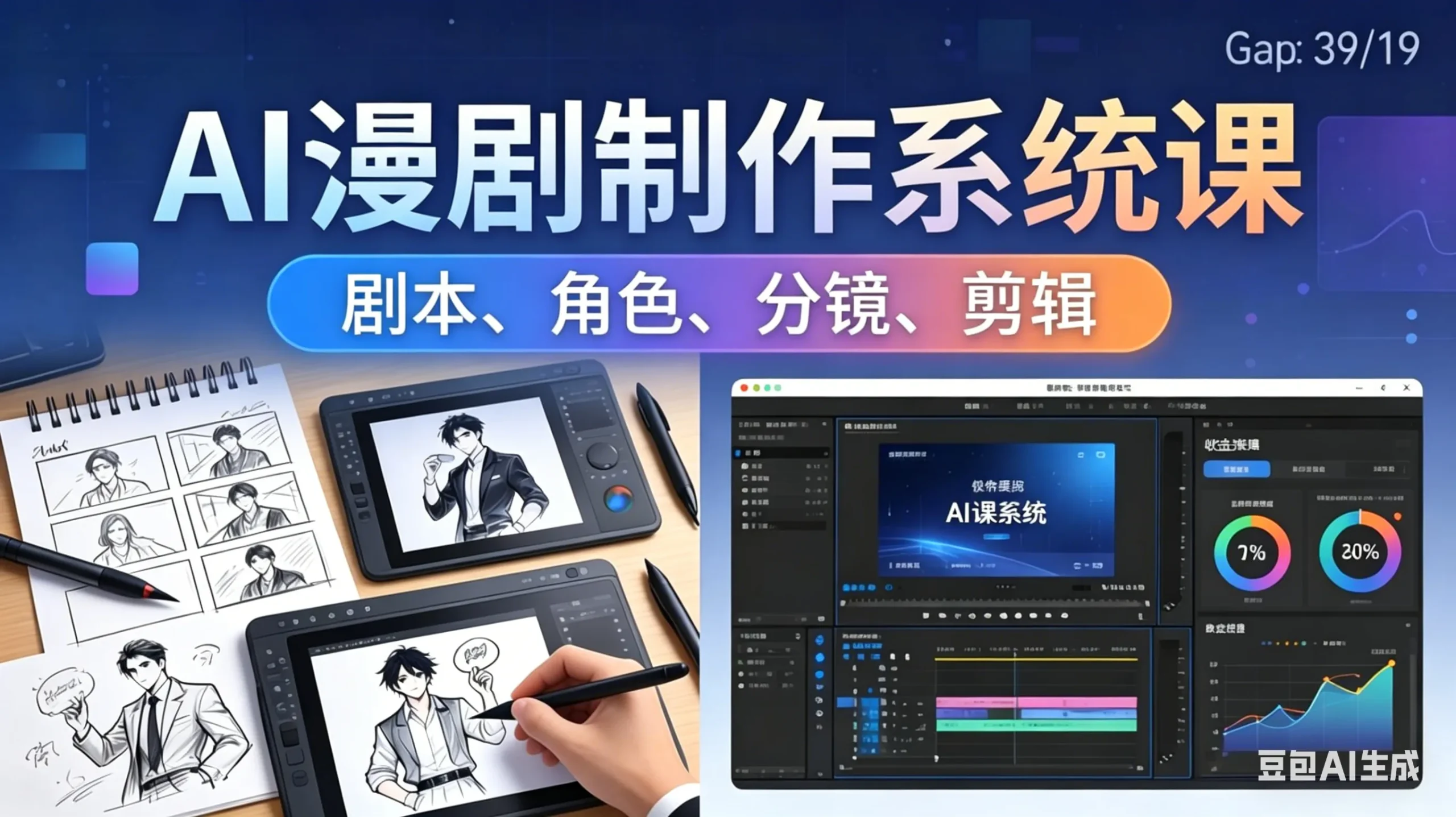 AI漫剧制作系统课：0基础从0到1学会AI制作，掌握剧本、角色、分镜、剪辑全套技能，轻松做号变现-33资源网