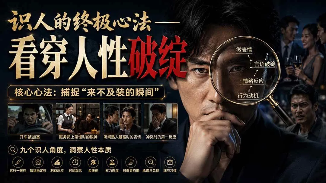 （20300期）付费文章：识人的终极心法——看穿人性破绽-33资源网
