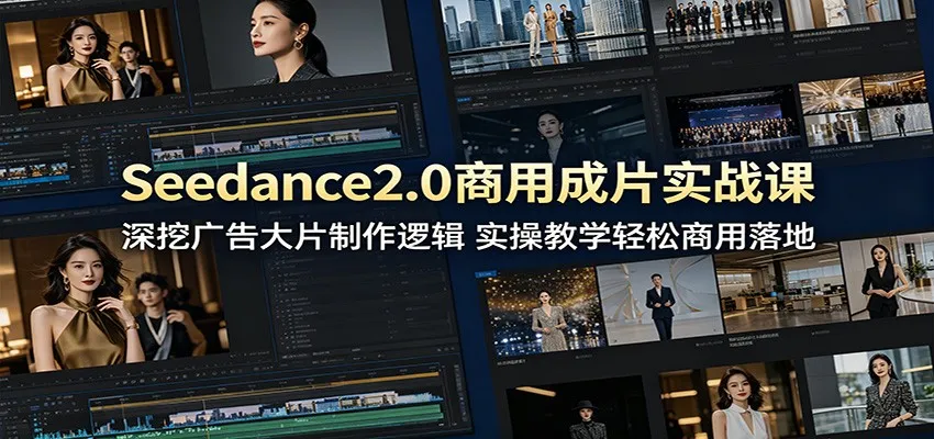Seedance2.0商用成片实战课：深挖广告大片制作逻辑，实操教学轻松商用落地-33资源网