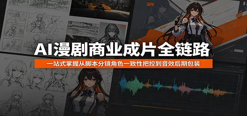 AI漫剧商业成片全链路:一站式掌握从脚本分镜角色一致性把控到音效后期包装-33资源网