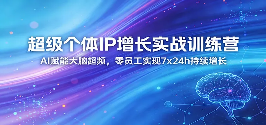 超级个体IP增长实战训练营：AI赋能大脑超频，零员工实现7x24h持续增长（更新）-33资源网