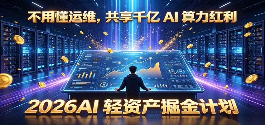 不用懂运维,共享千亿 AI 算力红利,2026AI 轻资产掘金计划-33资源网