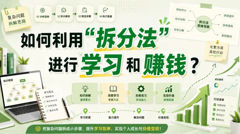 付费文章:如何利用“拆分法”进行学习和賺钱?-33资源网