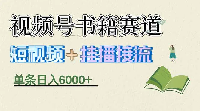 揭秘视频号书籍赛道短视频带货，一条短视频通过挂播接流，躺赚6000+-33资源网