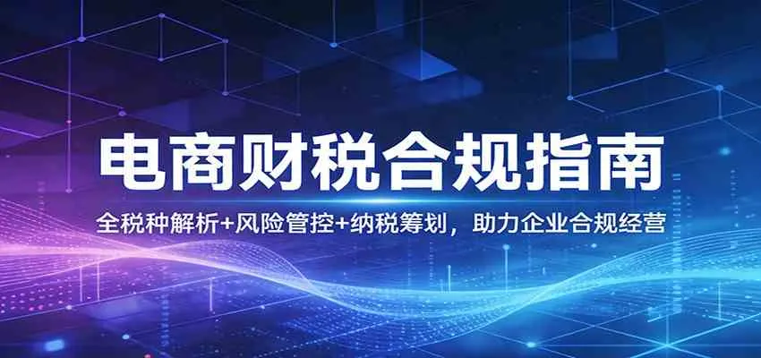 电商财税合规指南：全税种解析+风险管控+纳税筹划，助力企业合规经营-33资源网