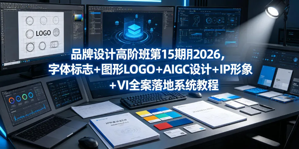 品牌设计高阶班第15期2026，字体标志＋图形LOGO＋AIGC设计＋IP形象＋VI全案落地系统教程-33资源网