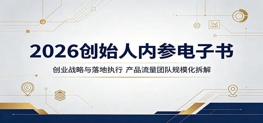 2026创始人内参电子书：创业战略与落地执行，产品流量团队规模化拆解-33资源网