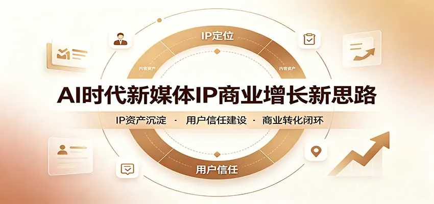 AI时代新媒体IP商业增长新思路:摒弃复杂运营套路,用极简思维打通获客路径-33资源网