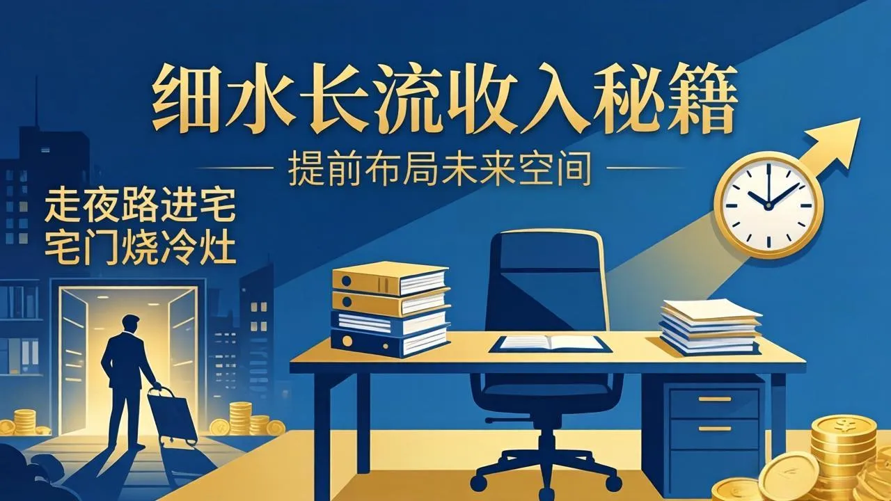 某付费文章：细水长流收入秘籍：走夜路进宅门烧冷灶，提前布局未来空间-33资源网