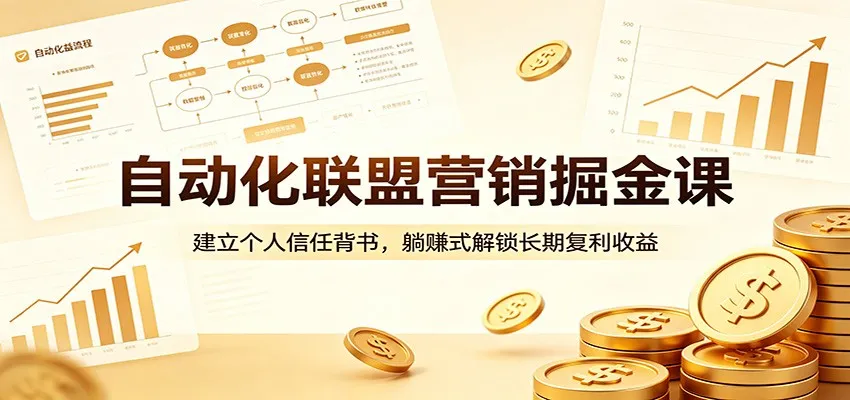 自动化联盟营销掘金课：建立个人信任背书，躺赚式解锁长期复利收益-33资源网