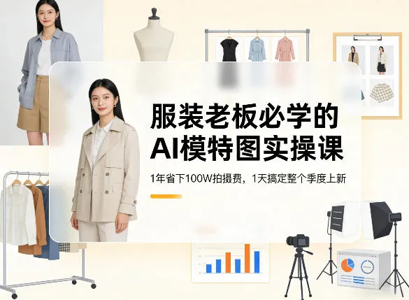 服装老板必学的AI模特图实操课，1年省下100W拍摄费，1天搞定整个季度上新-33资源网