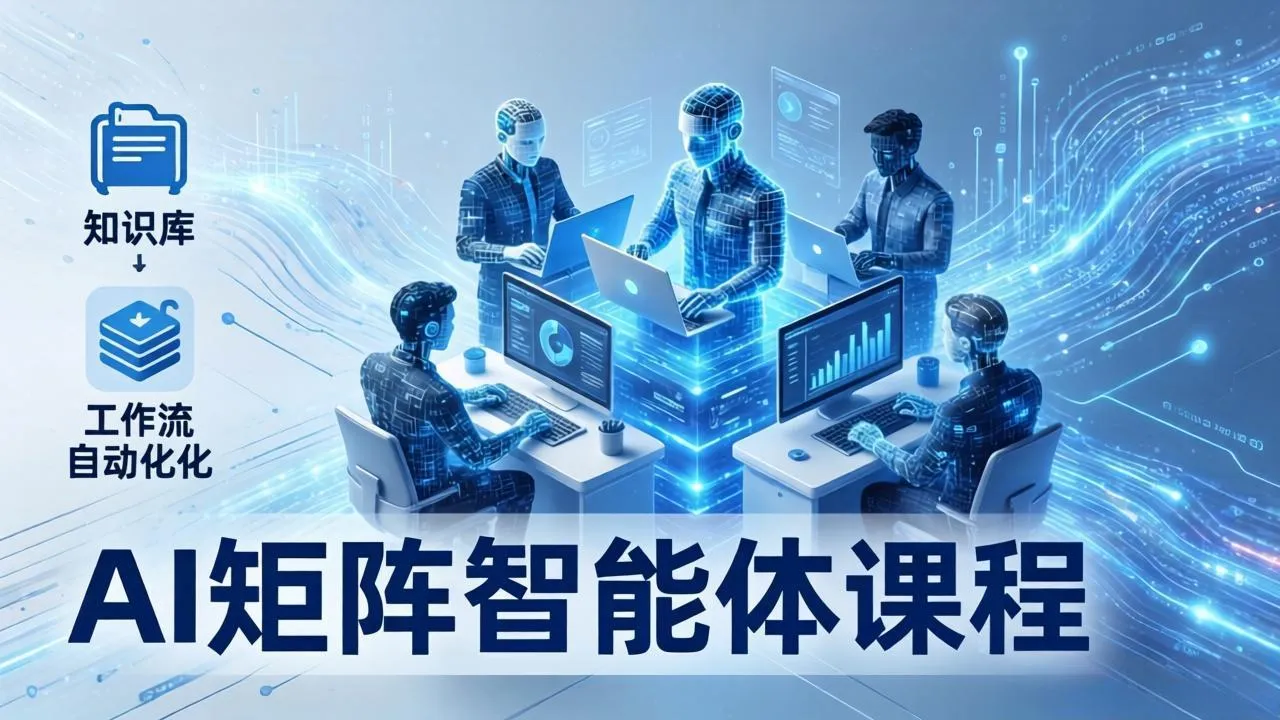 AI矩阵智能体实战：100个数字员工批量生产内容，文本知识库+工作流自动化全搞定-33资源网