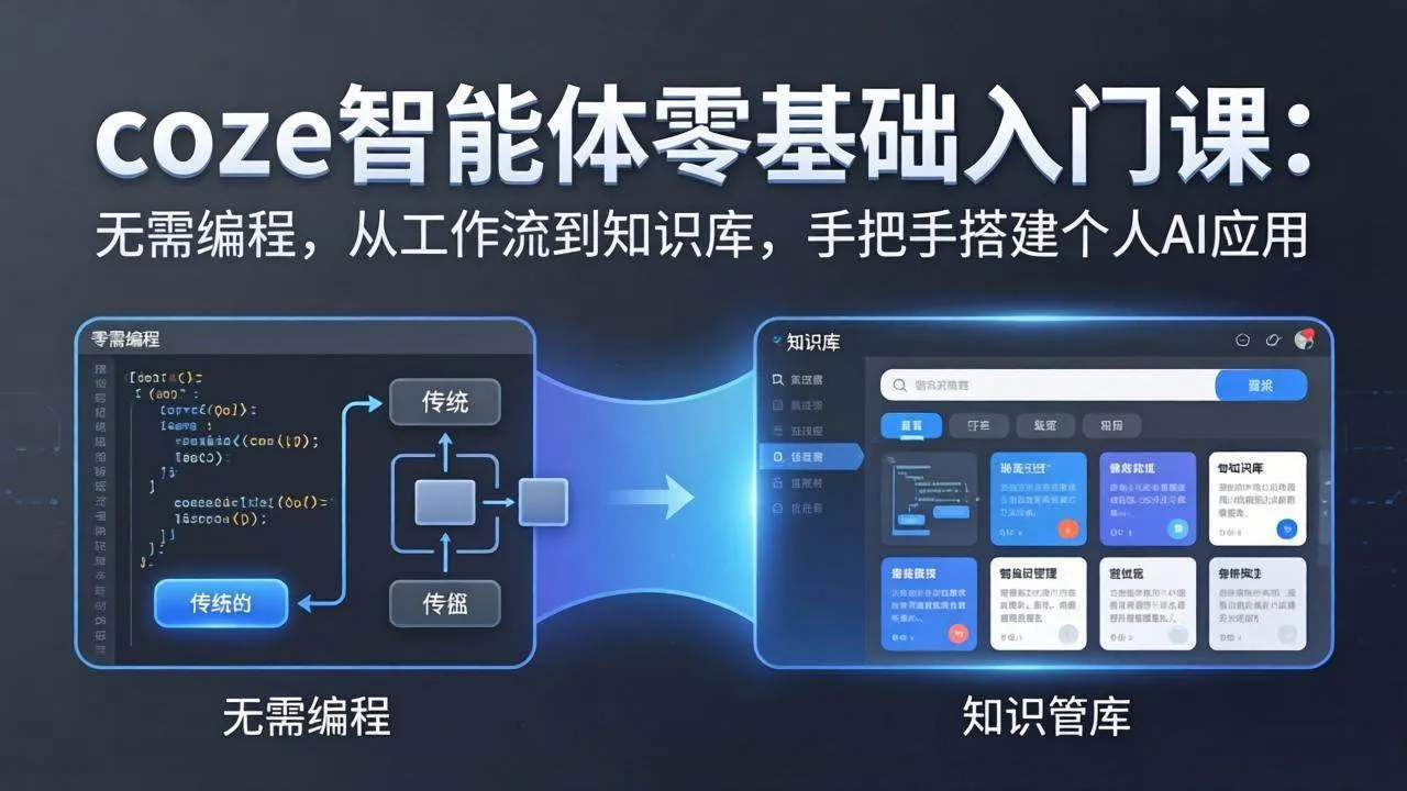 （17775期）coze智能体零基础入门课：无需编程，从工作流到知识库，手把手搭建个人AI应用-33资源网