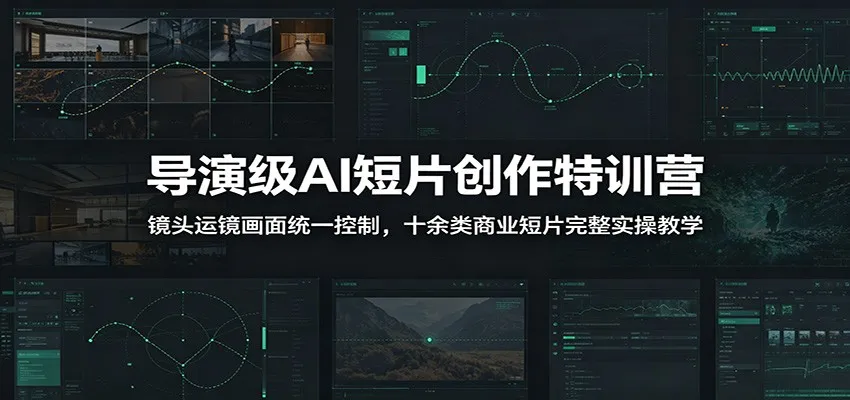 导演级AI短片创作特训营:镜头运镜画面统一控制,十余类商业短片完整实操教学(更新) 导演级AI短片创作特训营:镜头运镜画面统一控制,十余类商业短片完整实操教学(更新)