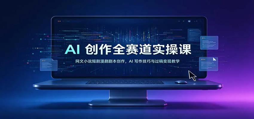 AI创作全赛道实操课:网文小说短剧漫剧剧本创作,AI写作技巧与过稿变现教学-33资源网