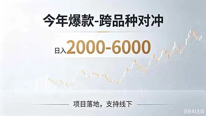 （19150期）2026创业新风口—跨品种对冲震撼首发！日收益2000-6000+，项目绿色长久，安全稳健-33资源网