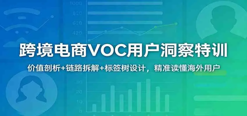 跨境电商VOC用户洞察特训：价值剖析+链路拆解+标签树设计，精准读懂海外用户-33资源网