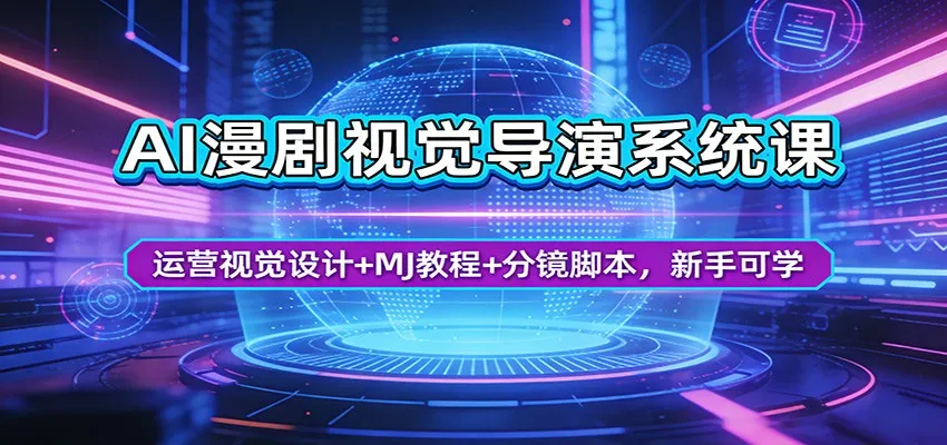 AI漫剧视觉导演系统课：运营视觉设计+MJ教程+分镜脚本，新手可学-33资源网